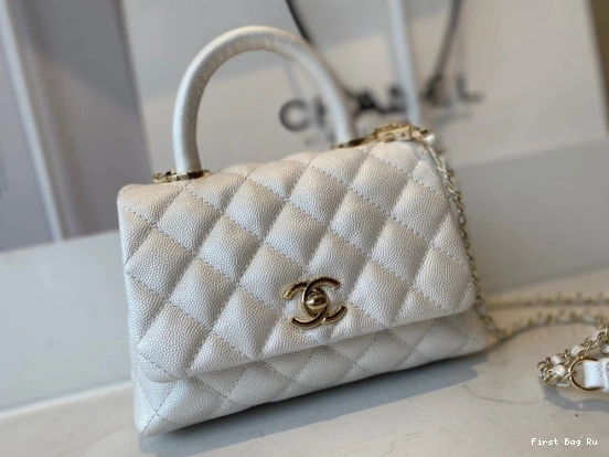 WITH BAG MINI CHANEL HANDLE FLAP TOP 0813
